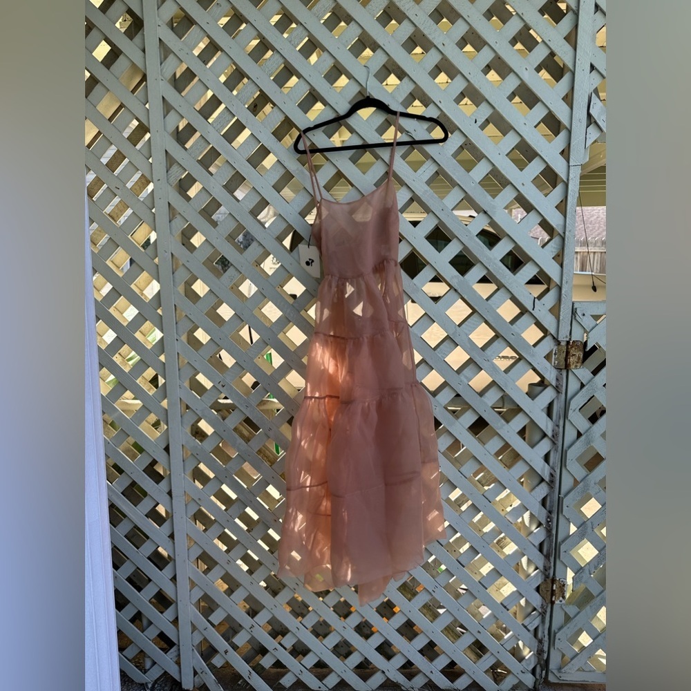 Anthropologie X OhSevenDays Tiered Sheer Midi Dress - Picture 11 of 12